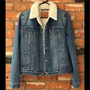 Levi’s Sherpa Lined Trucker Denim Jacket
